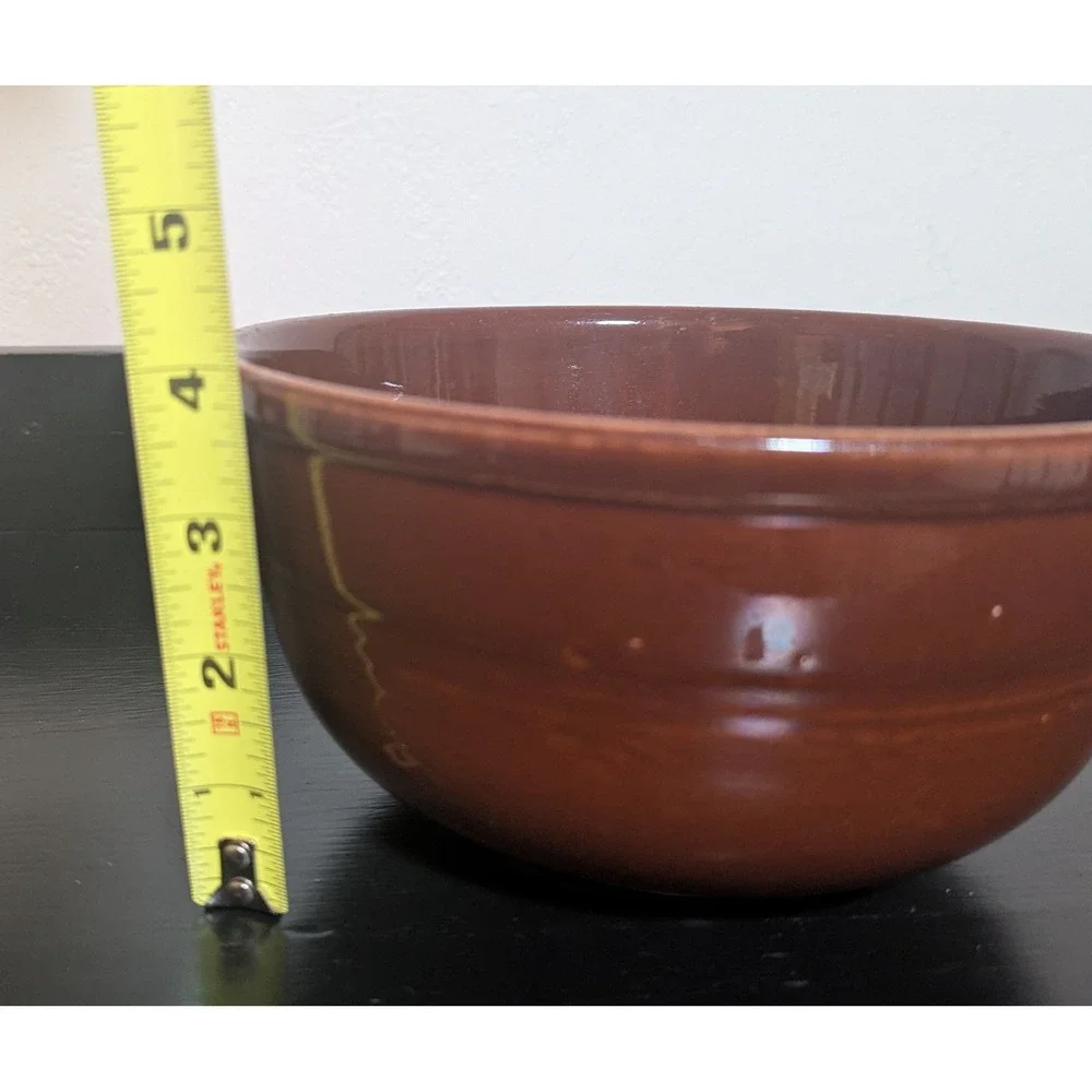 Vintage Sevilla USA Nesting Ringed Mixing Bowls Set of 3 White Brown and‎ Blue